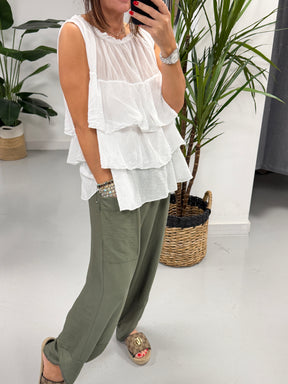 The Summer Tulip Trousers - Khaki