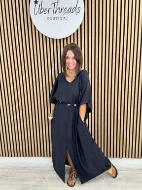 The Bondi Sands Split Dress - Black