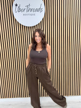 Wide Leg Seam Jogger Chocolate (STD)