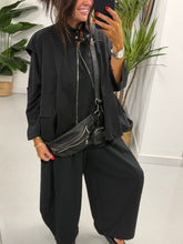 Leather Crossbody bag with Coin Purse - Black