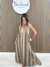The Luxe Sleeveless Ziggy Maxi - Green/Gold