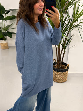 Casual Edge Pocket Top - Baby Blue (Special Buy - No Return)
