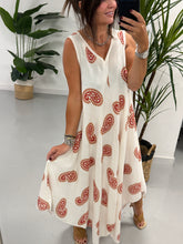The Paisley Handkerchief Hem Dress - Red