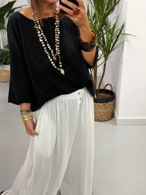 Basic Cotton Top - Black Size 2