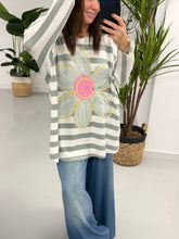 The Daisy/Stripe Soft Knit - Khaki