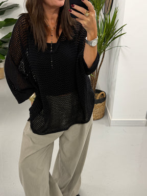 The Autumn Loose Knit - Black (Size 10 - 16)