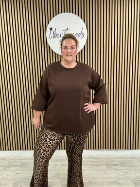 Molly Scuba Tee - Chocolate