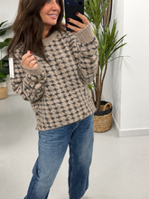 Super Soft Dogtooth Knit - Taupe