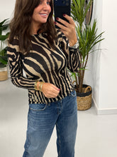 The Cashmere Blend Mesh - Black/Cream Zebra  (Size 8-14)