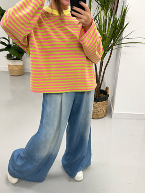 Sugar Rush Leisure Sweat- Pink/Green