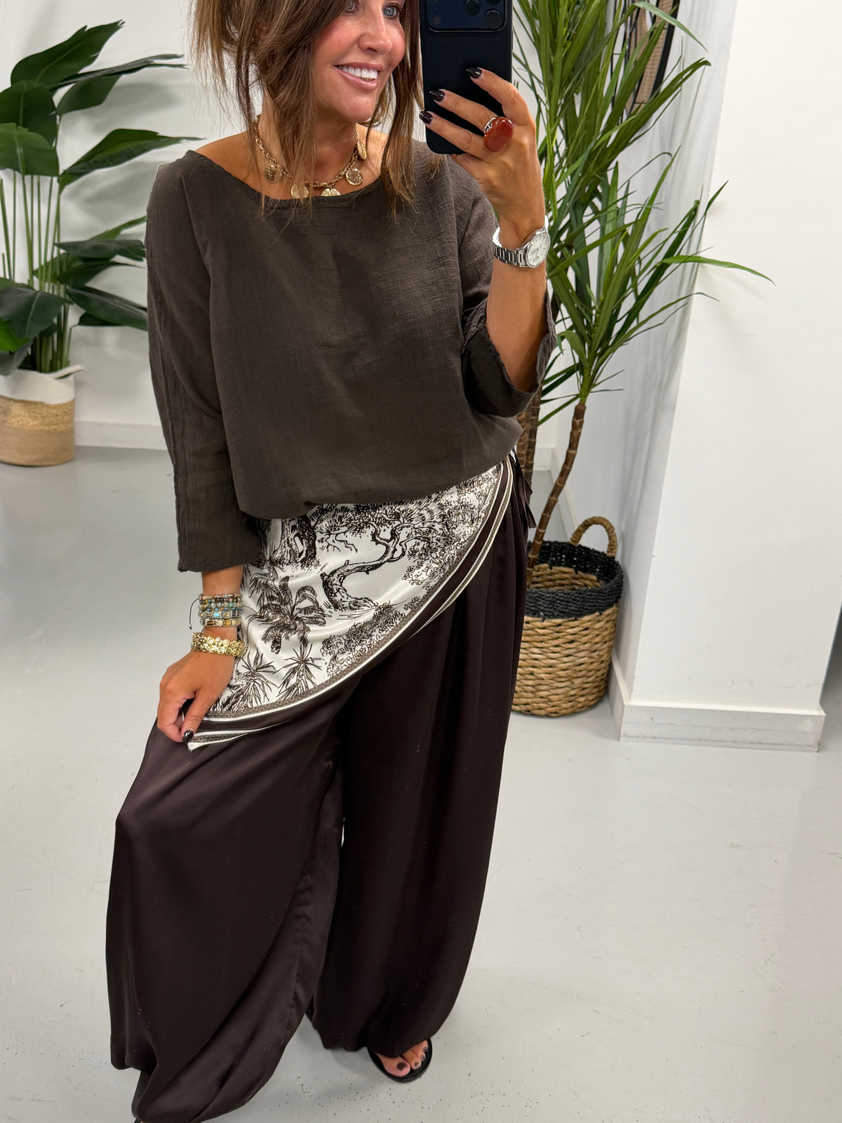 Basic Cotton Top - Chocolate