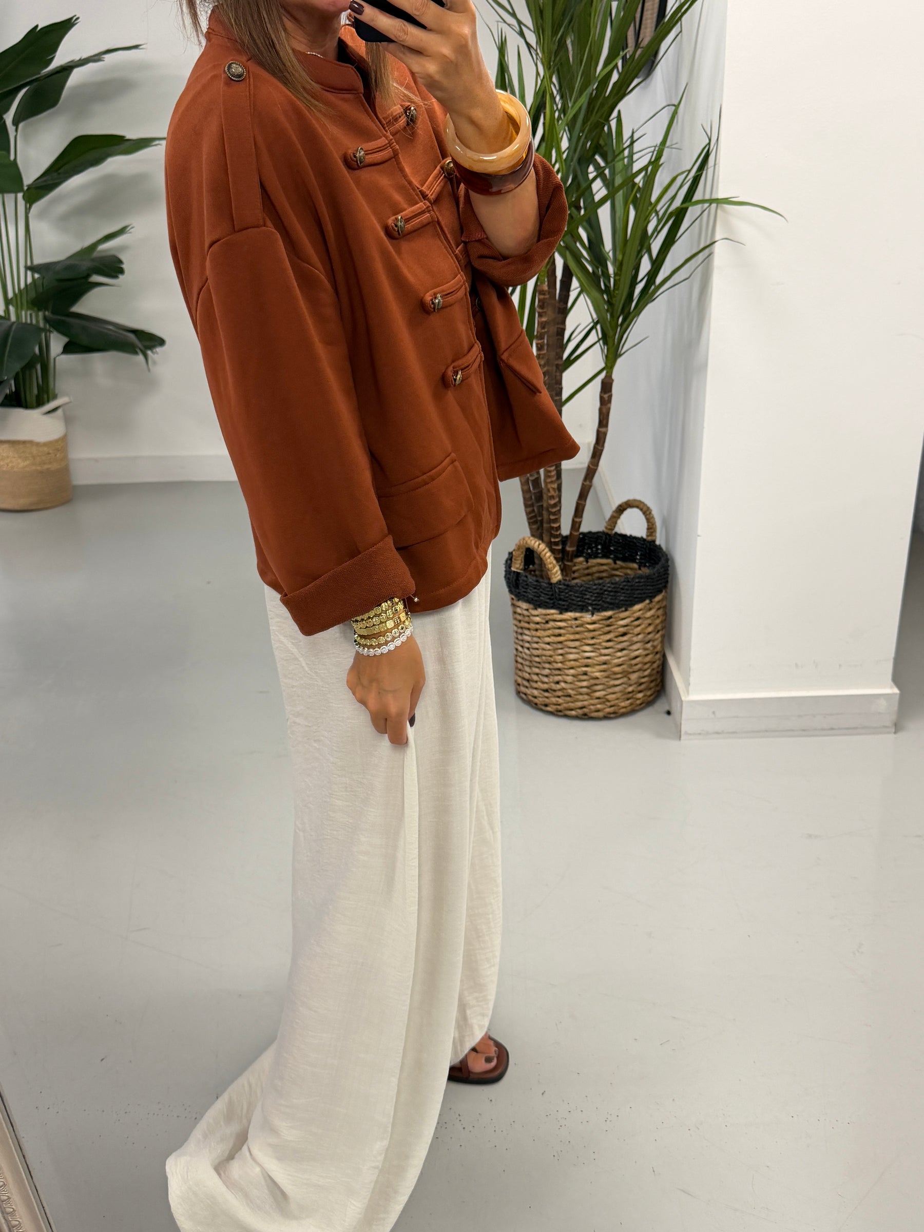 Zeta Otto Military Jacket - Rust