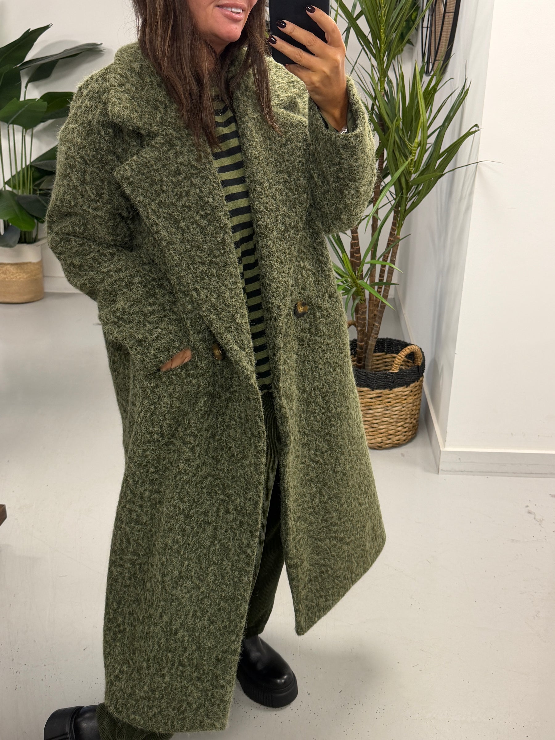 Dakota Boyfriend Coat  - Khaki