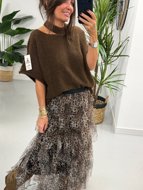 The Seattle Scattered Tulle Skirt - Light Animal (Size 10-18)
