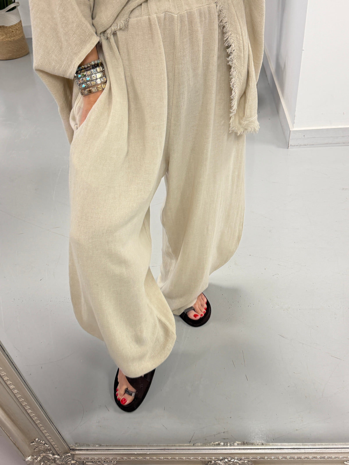 Sahara Barrel Trousers - Cream