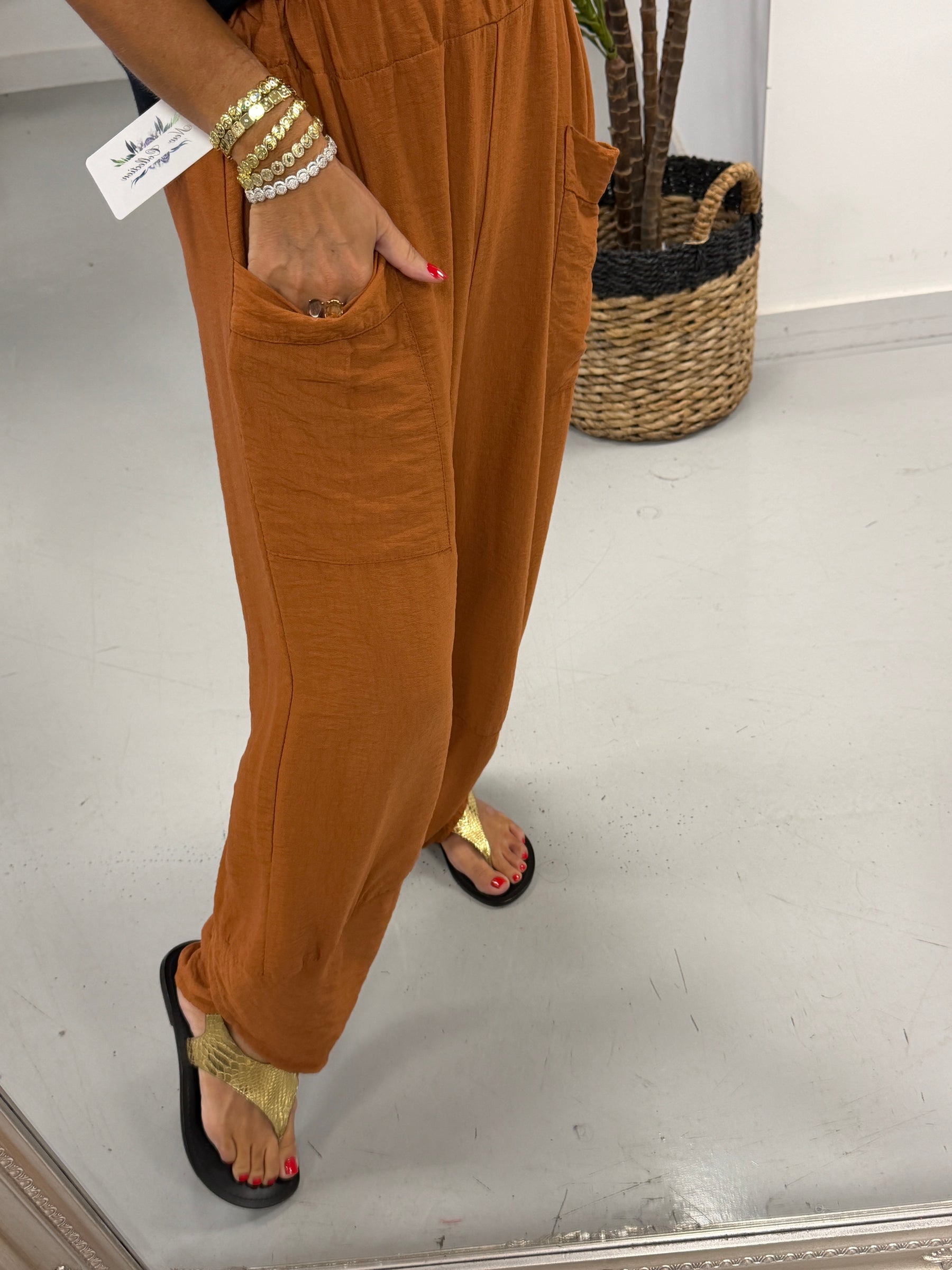 The Summer Tulip Trousers - Rust