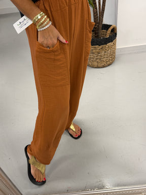 The Summer Tulip Trousers - Rust
