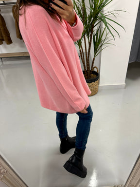 The Chelsea Round Neck Knit - Candy Pink