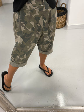 Drop Crotch Quirky Camo Shorts