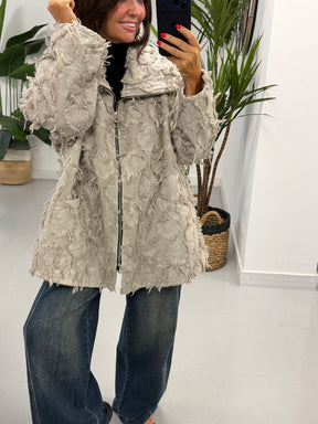 Shelby Shaggy Jacket - Stone