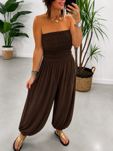 The Crinkle Jumpsuit - Chocolate