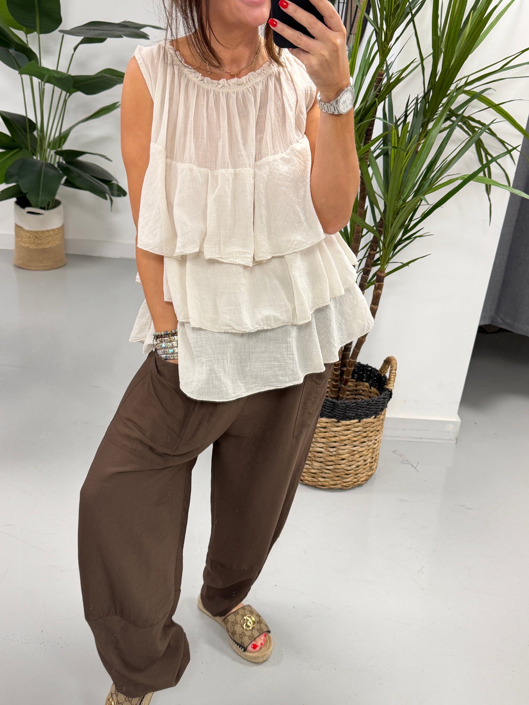 The Summer Tulip Trousers - Chocolate