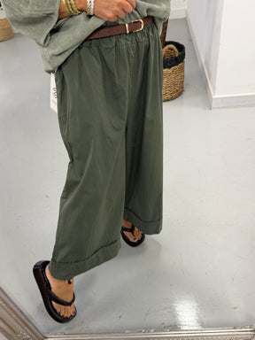 Belted Culottes - Khaki