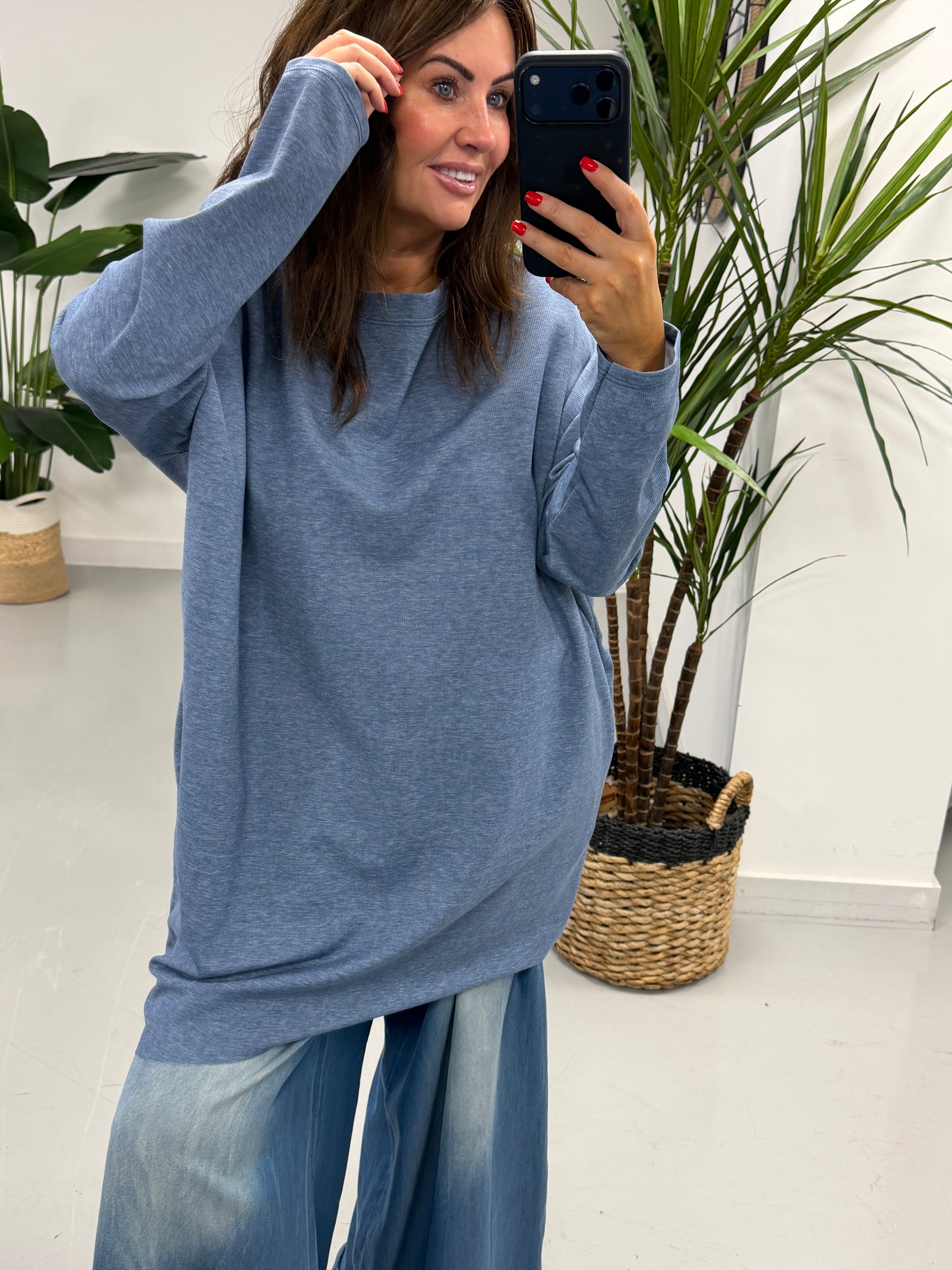 Casual Edge Pocket Top - Baby Blue (Special Buy - No Return)