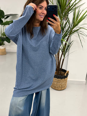 Casual Edge Pocket Top - Baby Blue (Special Buy - No Return)