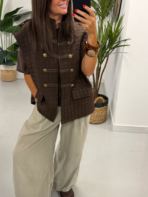 Military Lightweight Gilet - Chocolate