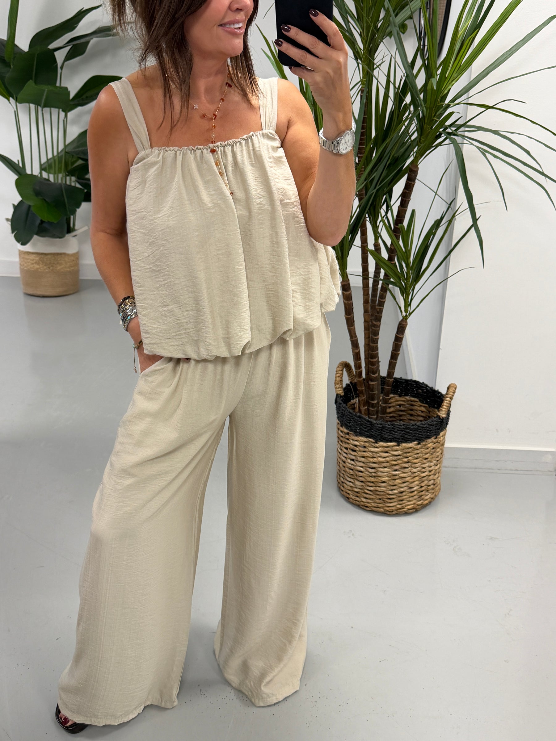 Bubble Inspired Co Ord - Cream