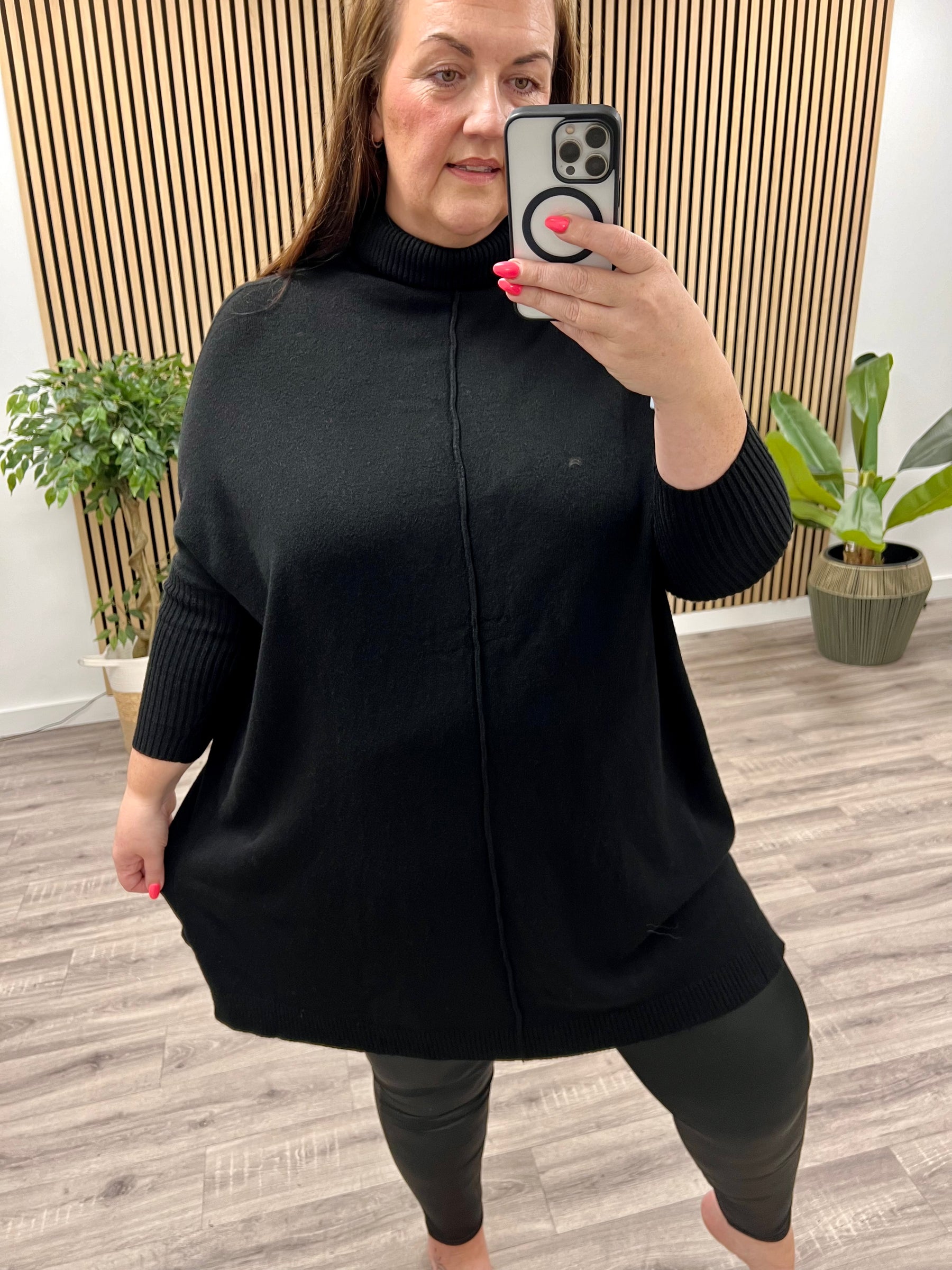 The Esme Jumper Dress Black