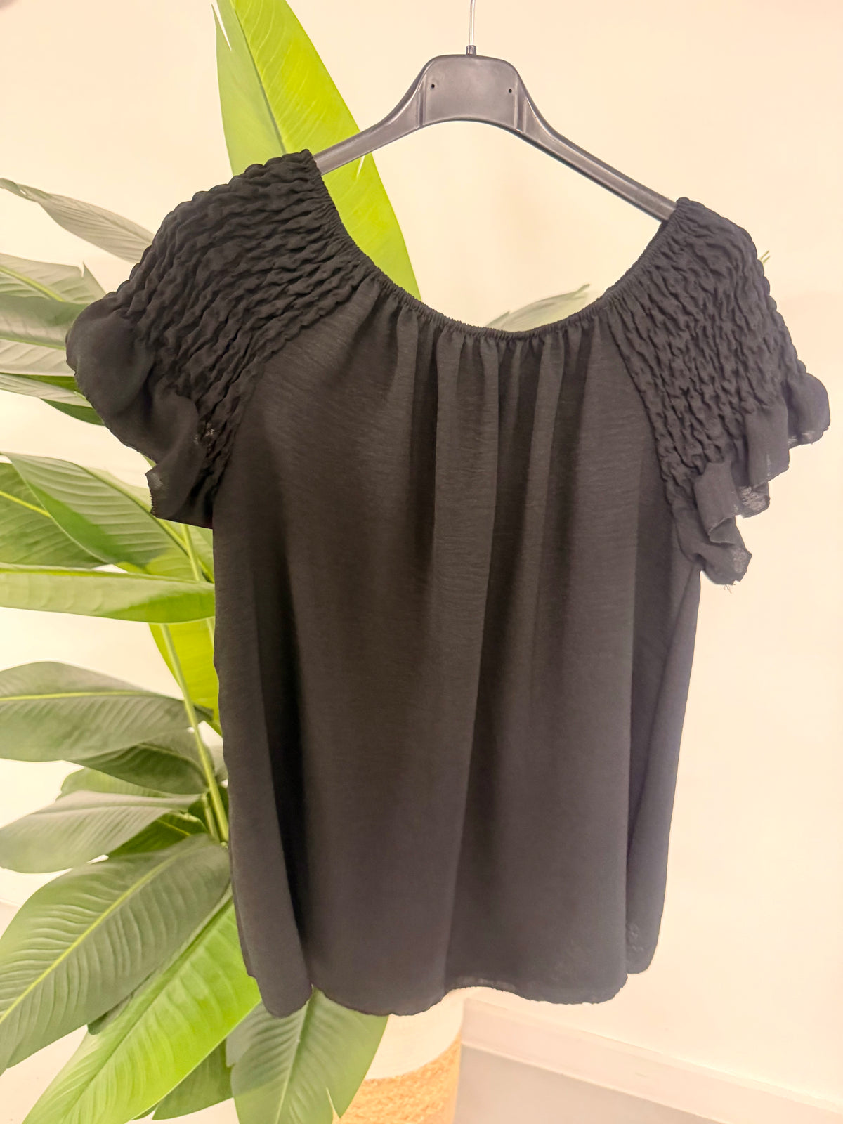 Madeira Bardot Top - Black