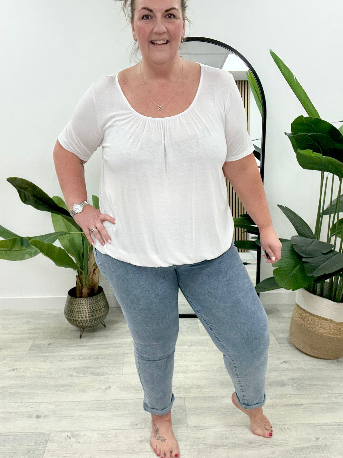 Basic Bubble Tee - White