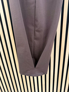 Hampton Side Pleat Scuba Joggers (PLUS) - Chocolate