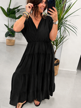 The Grecian Tiered Maxi - Black