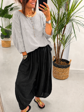 Basic Cotton Top - Light Grey