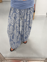 Ali Baba Slouch Pants - Blue Swirl