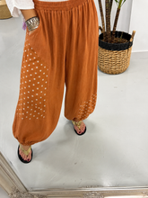 Dottie Linen Mix Trousers - Rust