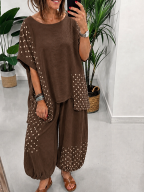 The Dottie Linen Mix Tunic - Chocolate