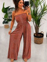 The Valencia Bandana/Bandeau Jumpsuit - Rust