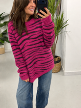Super Soft Zebra Knit - Magenta
