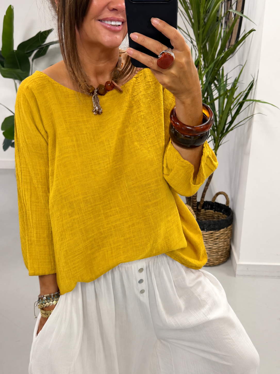 Basic Cotton Top - Yellow
