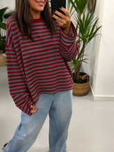 The Weekend Chill Stripe - Wine/Charcoal (Special Buy No Return) Size 10 - 16