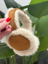 Faux Fur Ear Muffs - Tan/Cream