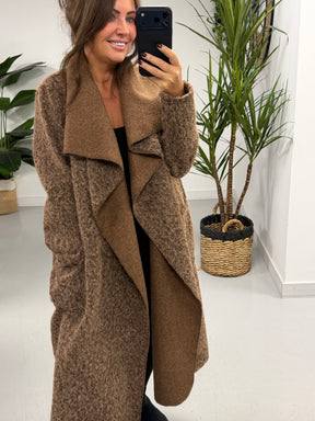 Dakota Waterfall Coat  - Chocolate (Size 10-16)