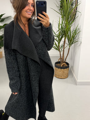 Dakota Waterfall Coat  - Charcoal (Size 10-16)