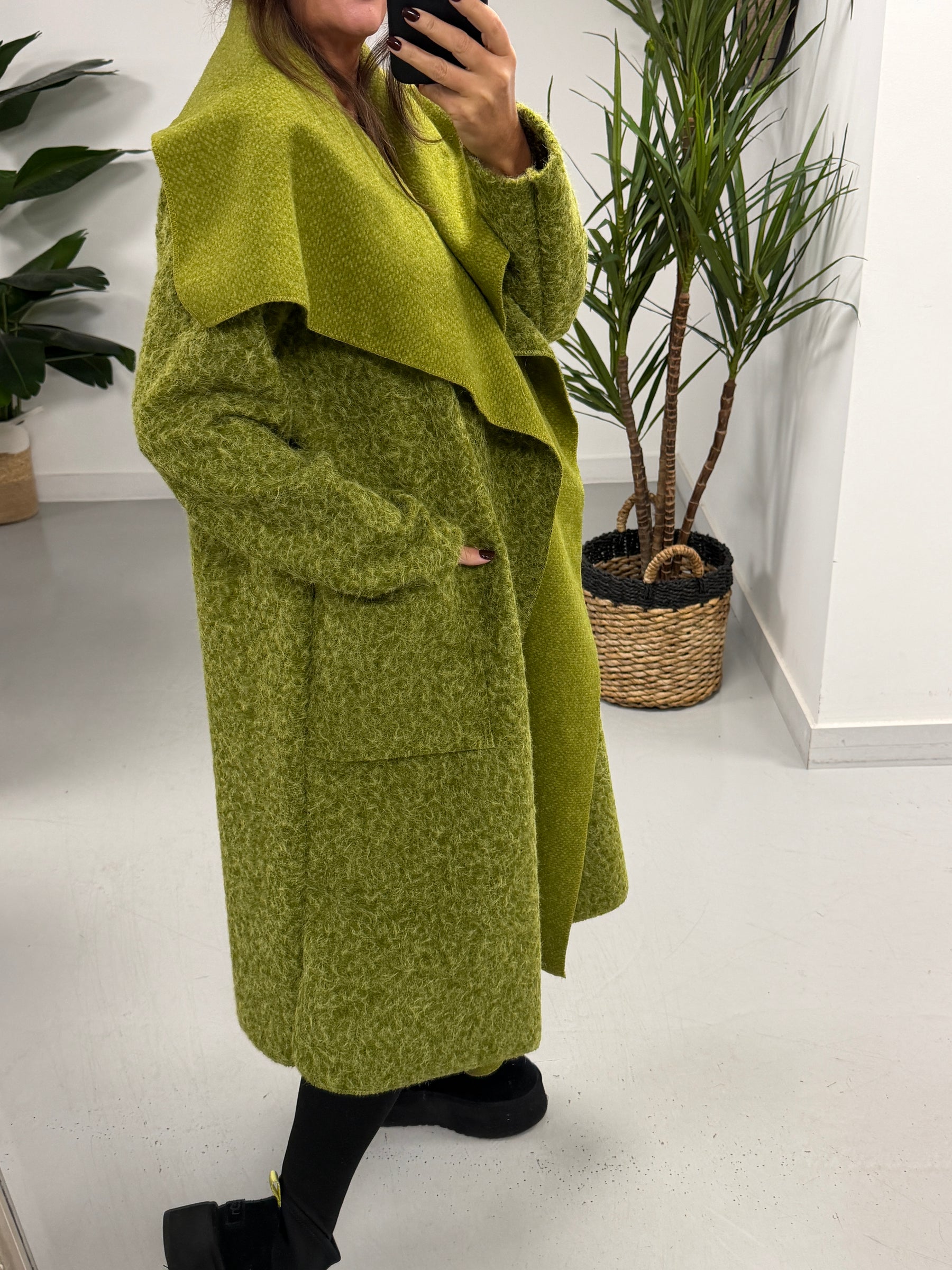 Dakota Waterfall Coat  - Olive Green (Size 10-16)