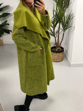 Dakota Waterfall Coat  - Olive Green (Size 10-16)