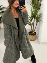 Dakota Waterfall Coat  - Khaki (Size 10-16)